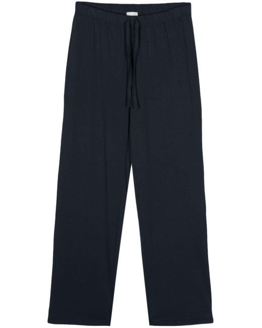 Hanro Blue Wide-leg Organic Cotton Pants
