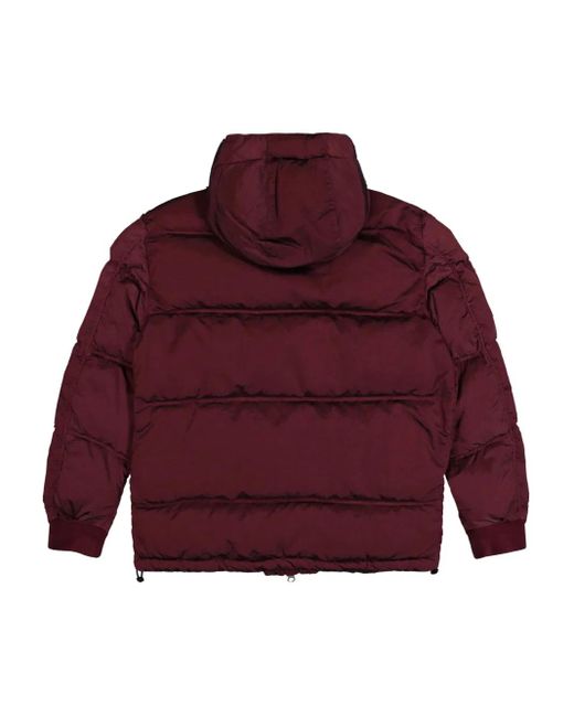 Stone Island Red Down Jacket for men