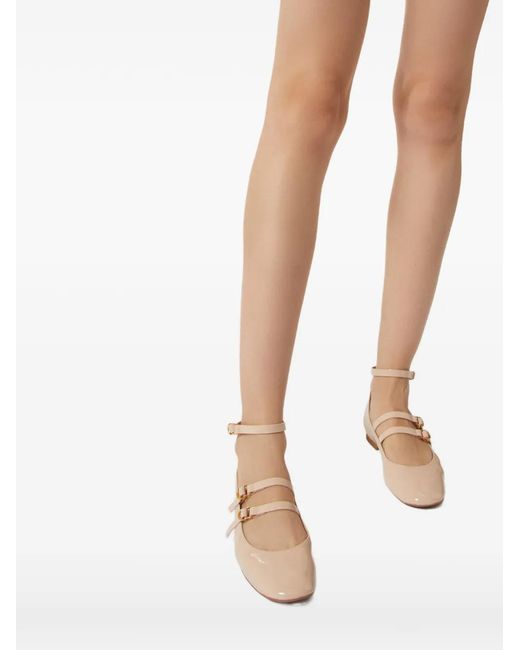 Odissi White Giorgia Multistrap Ballet Flats