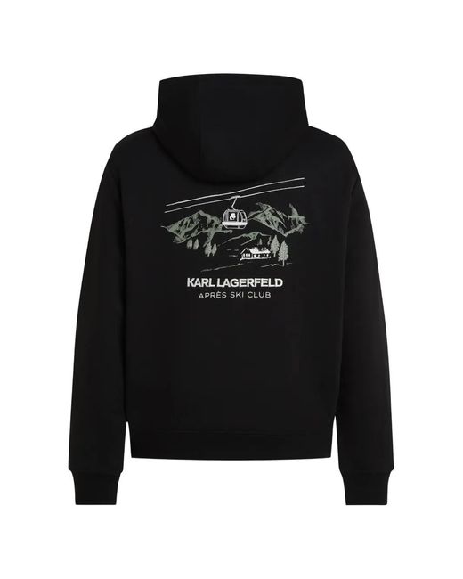 Karl Lagerfeld Black Après Ski Club Hoodie for men