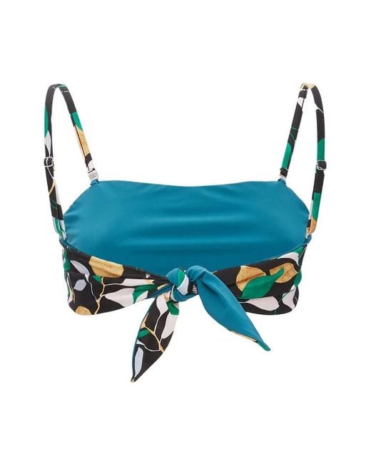 LaDoubleJ Green Reversible Bandeau Bikini Top