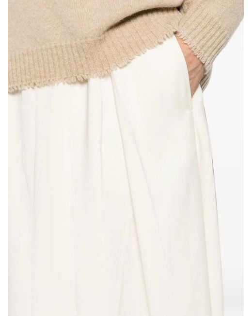 ADNYM White Zuri Pleated Kilt