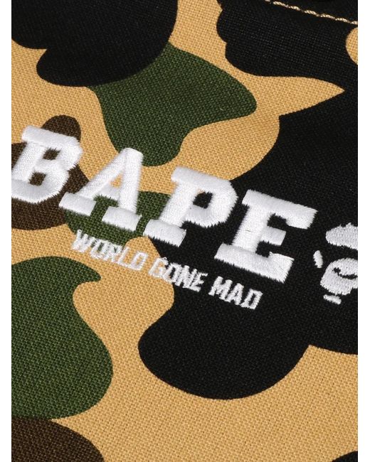 A Bathing Ape Black Abc Camo Tote Bag for men