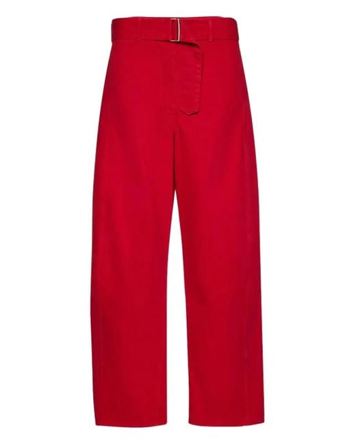 Magda Butrym Belted Trousers Red