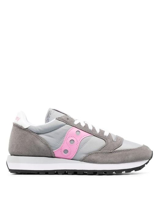 Saucony レディース ホワイト Jazz レースアップ スニーカー