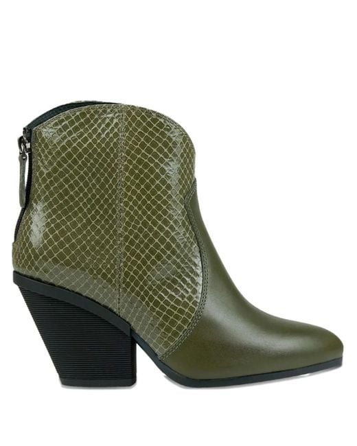 Hogan Green Leather Ankle Boot