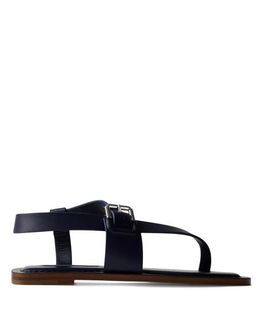 Ralph Lauren Blue Buckled-Strap Sandals