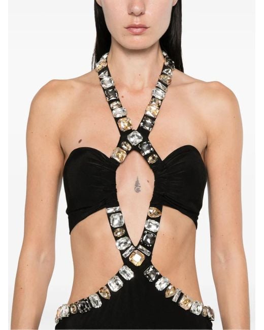 The New Arrivals Ilkyaz Ozel Awa Maxi-Dress in het Black