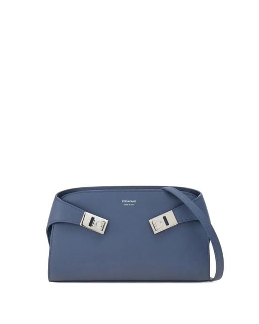 Ferragamo Blue Mini Hug Cross Body Bag