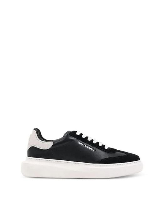 Karl Lagerfeld Black Kore Logo Platform Sneakers for men
