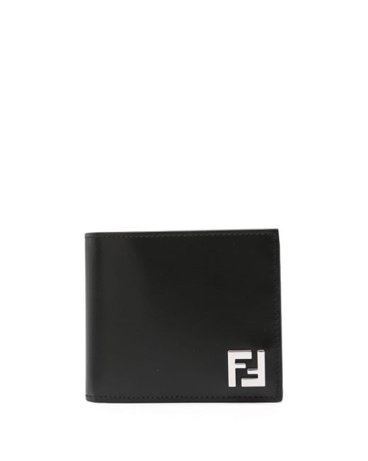 Fendi Black Ff Bi-fold Leather Wallet for men