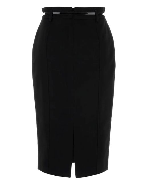 Max Mara Black Ginseng Midi Skirt