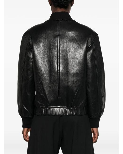 Frankie Shop Black Alena Zip-Up Bomber Jacket