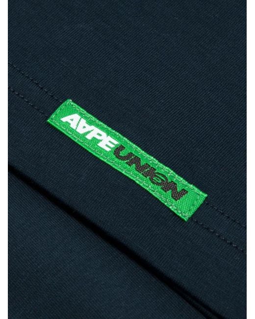 Aape By A Bathing Ape Blue Logo T-Shirt for men