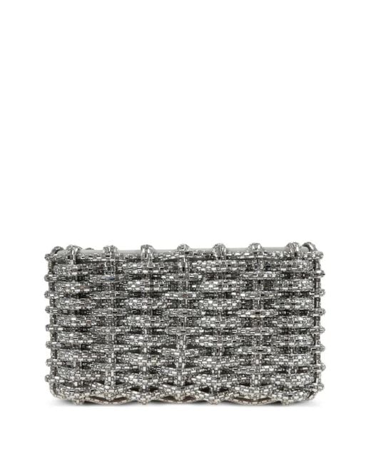 Jonathan Simkhai Gray Morgan Woven Clutch Bag