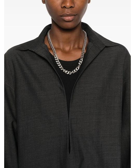 Philosophy Di Lorenzo Serafini Black V-Neck Blouse
