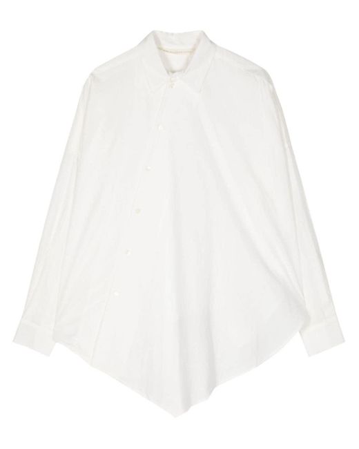 Forme D'expression Asymmetrisch Overhemd in het White