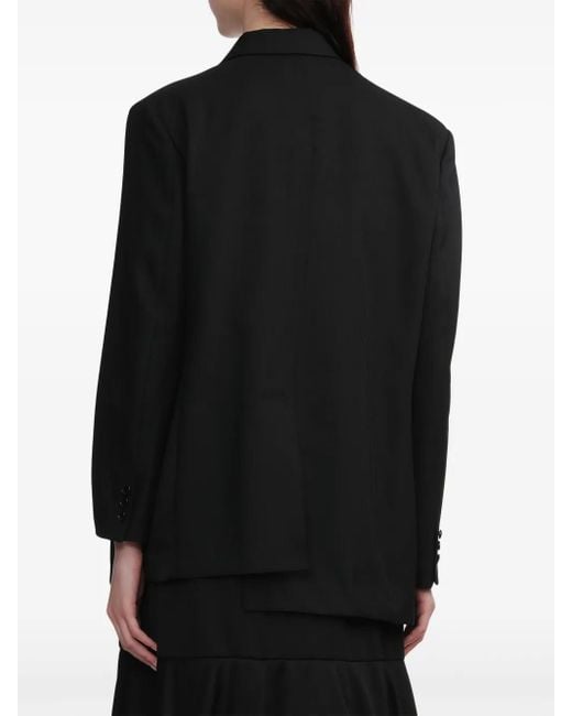 Comme des Garçons Black Notched-Lapels Single-Breasted Blazer