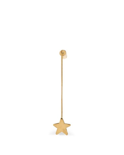 Jil Sander Metallic Star-Pendant Drop Earrings