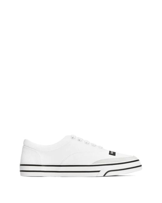Dolce & Gabbana White Dg Sailing Canvas Sneakers