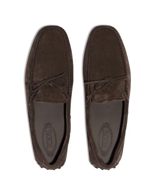 Tod's Brown Gommini Suede Driving Shoes for men