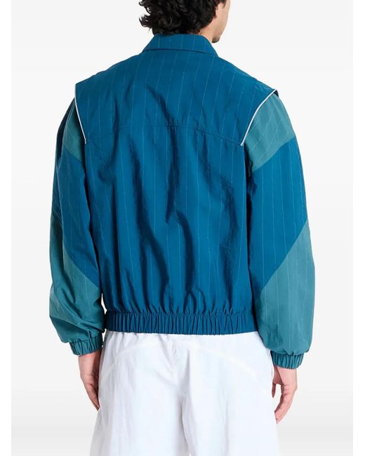 Adidas Blue Striped Panelled Wind Jacket for men