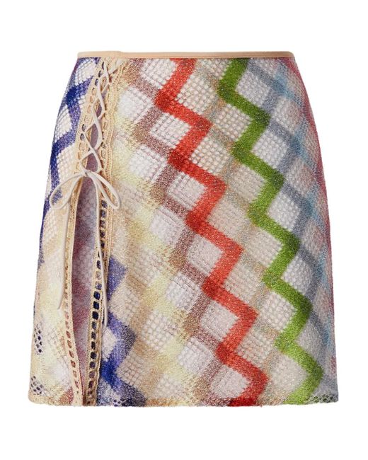 Missoni レースアップ ミニスカート Natural