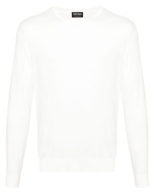 Zegna Pullover mit rundem Ausschnitt in White für Herren
