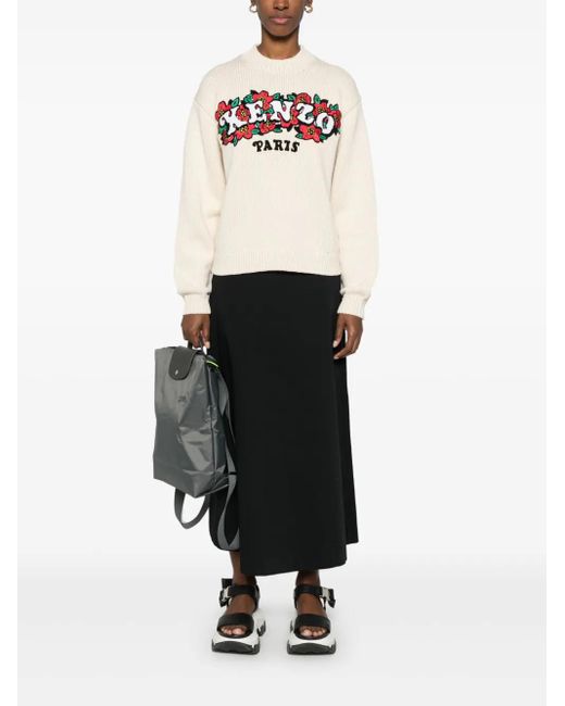 KENZO White X Verdy Logo-Patch Sweater