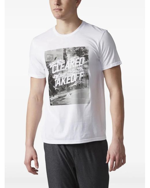 Adidas White Stadium Take Off Ball T-Shirt for men