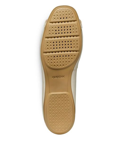 Geox Natural Annytah Buckle-Detail Ballet Flats