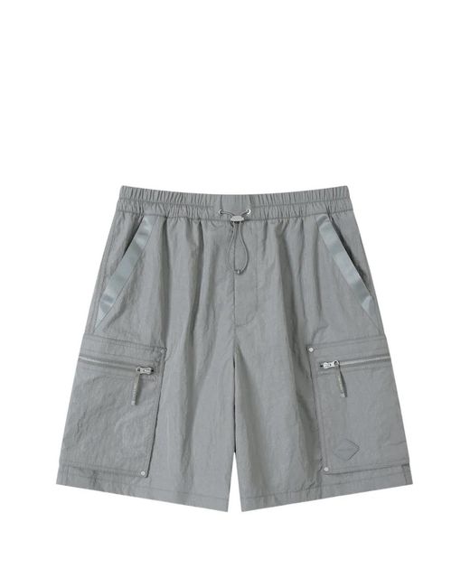 Spoonyard Gray Zippered-Pocket Cargo Shorts