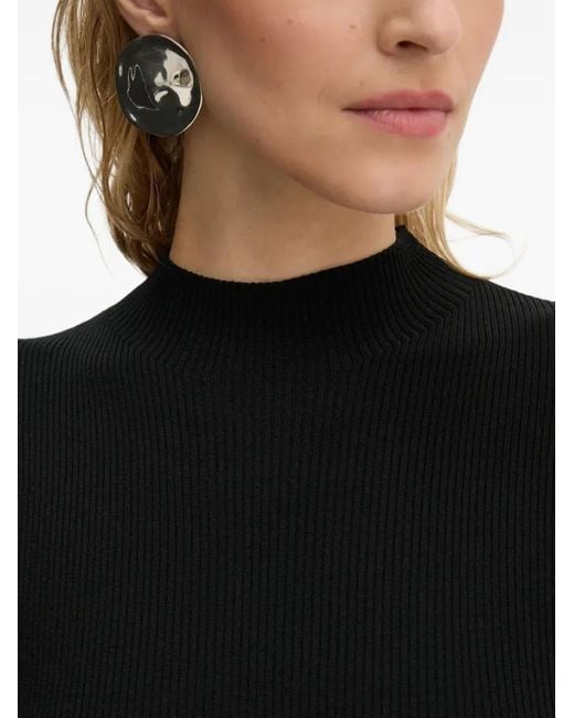 Robe Nervurée À Col Montant Drykorn en coloris Black