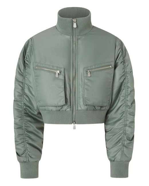 Pinko Green Nylon Coats