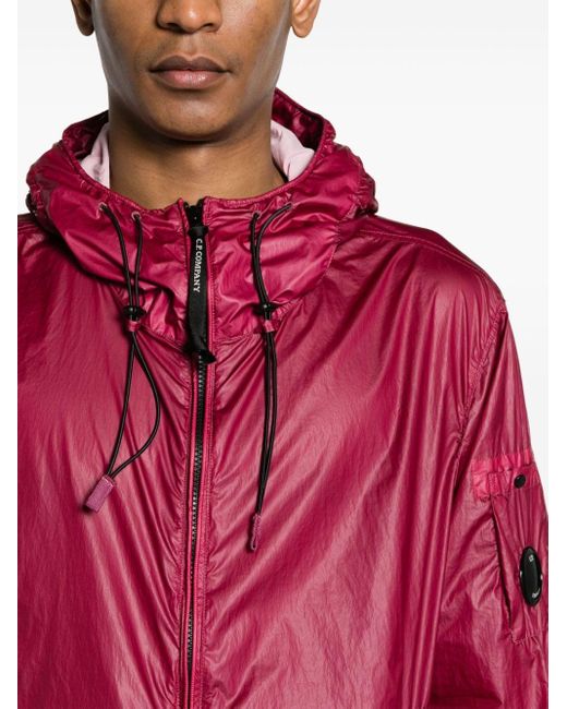 C P Company Red Cs Ii Lens-detailed Hooded Jacket for men