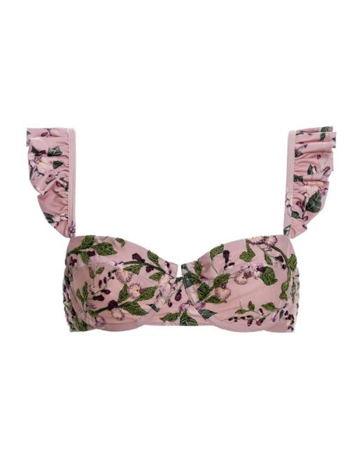 Agua Bendita Pink Kiwi Wisteria Bikni Top