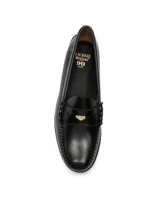G.H.BASS Black Weejun Heritage Loafers for men