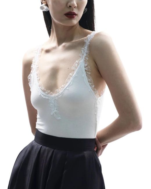 MANURI White Isabelle Bodysuit