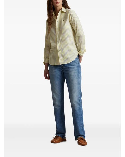 Polo Ralph Lauren Natural Button-Down Striped Shirt
