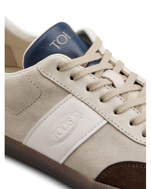 Tod's White Tabs Suede Sneakers for men