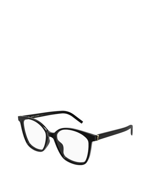 Saint Laurent Black Geometric-Pattern Glasses