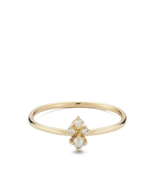 Mateo Metallic 14K The Little Things Pearl And Diamond Ring
