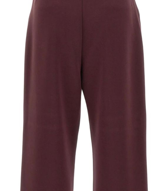 Elena Miro Purple Front-Seam Palazzo Pants