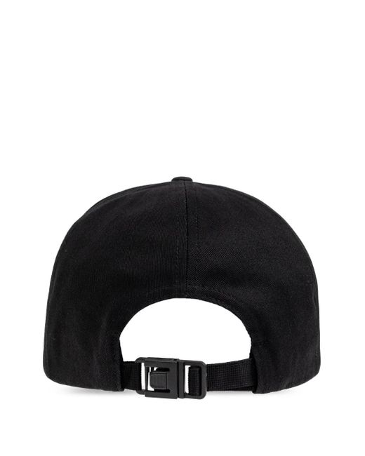 Moncler Black Cotton Baseball Cap for men