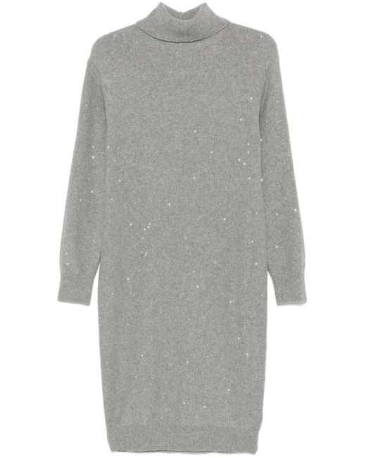 Peserico スパンコール ドレス Gray