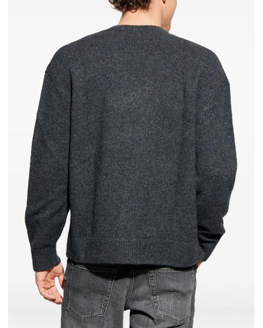 DIESEL Black K-Areeso Logo Cut-Out Sweater for men