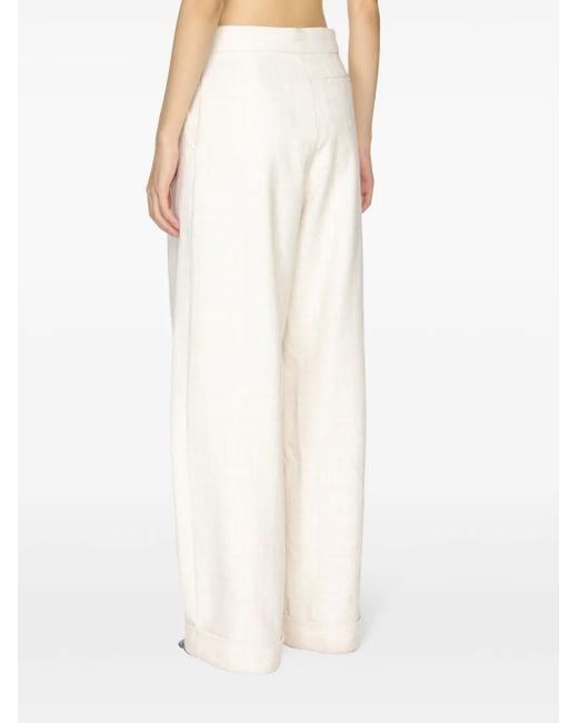 Won Hundred White High-Waisted Darted Trousers