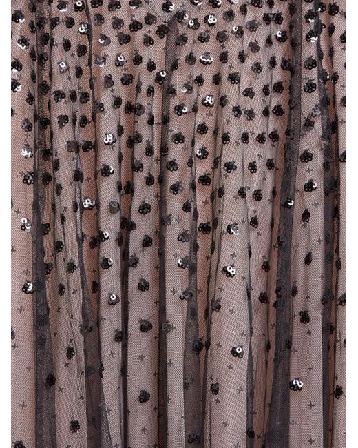 Needle & Thread Gray Sequin-Embellishment Maxi Dress
