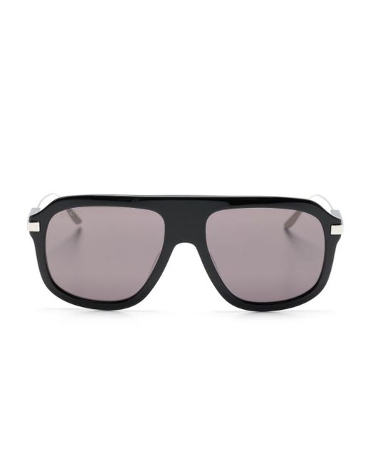 Gucci Black Pilot-frame Acetate Sunglasses for men