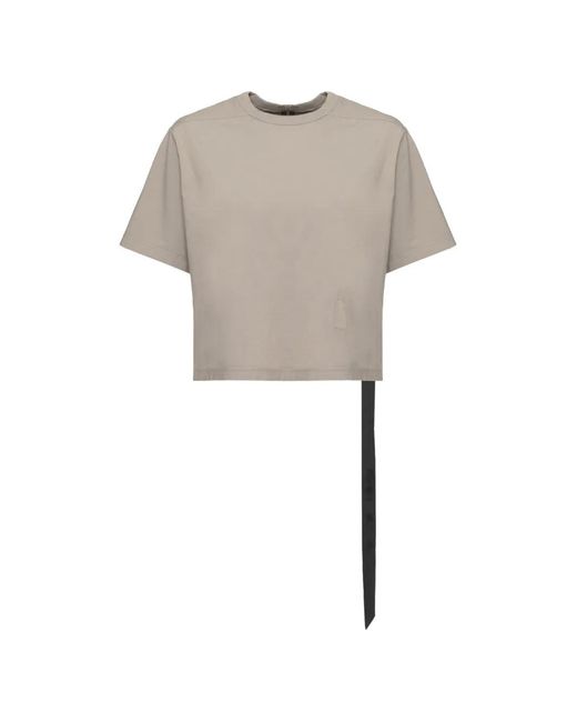 Rick Owens White Distressed Hanging-Strap T-Shirt